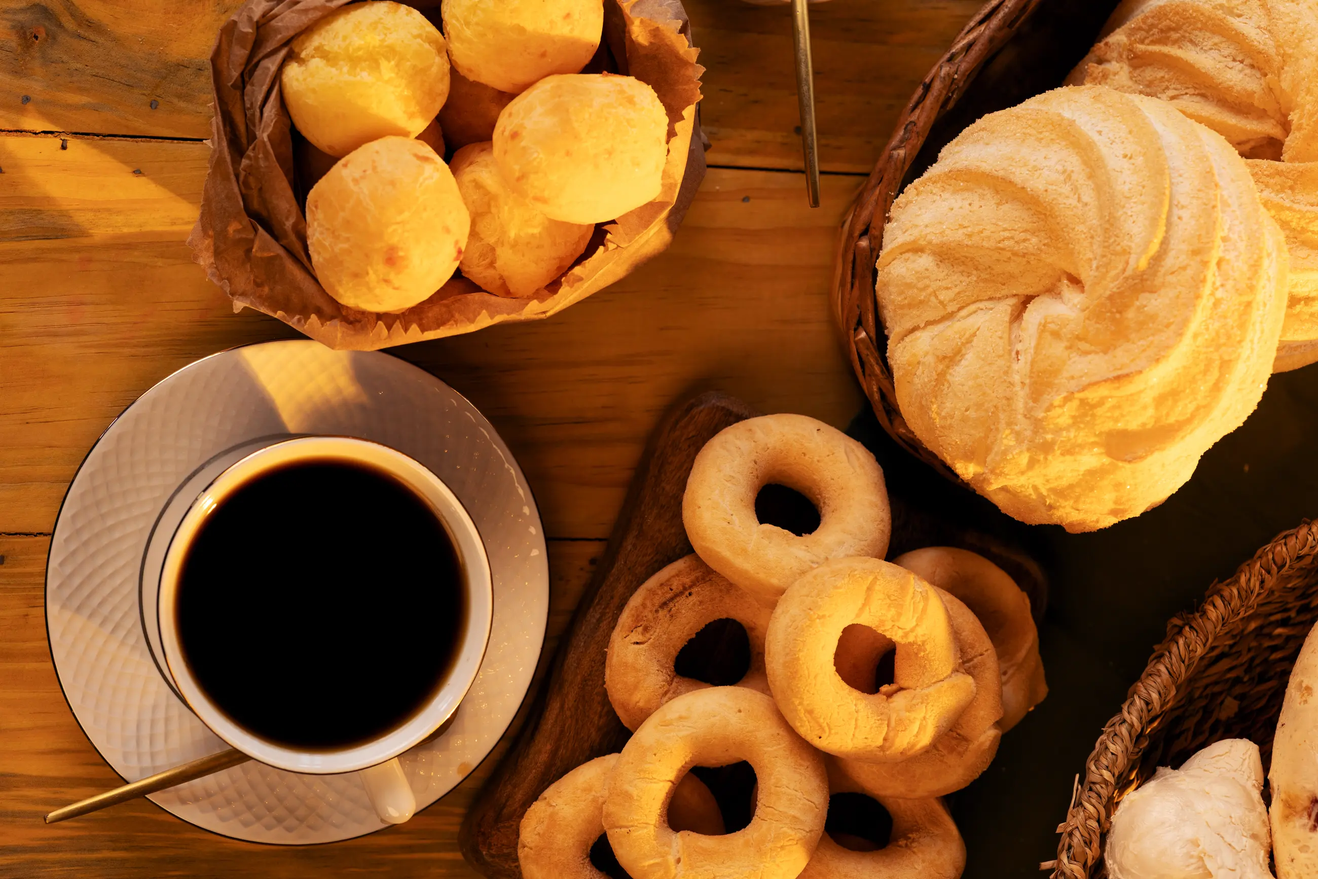 Produtos Mandiok em cafe