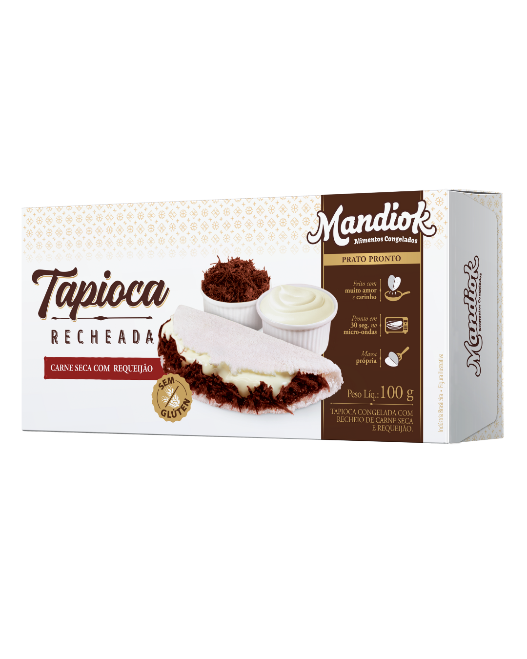 Tapioca de Carne e Requeijão